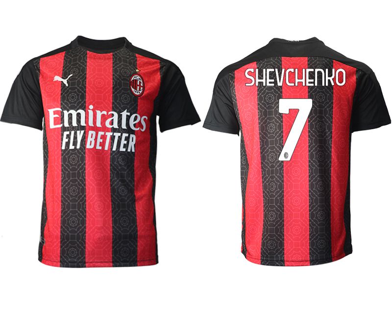Men 2020-2021 club AC milan home aaa version #7 red Soccer Jerseys->ac milan jersey->Soccer Club Jersey